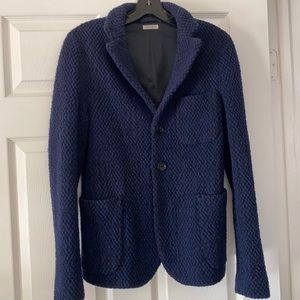 Blue Blue Japan Navy Boucle Blazer -1/S
